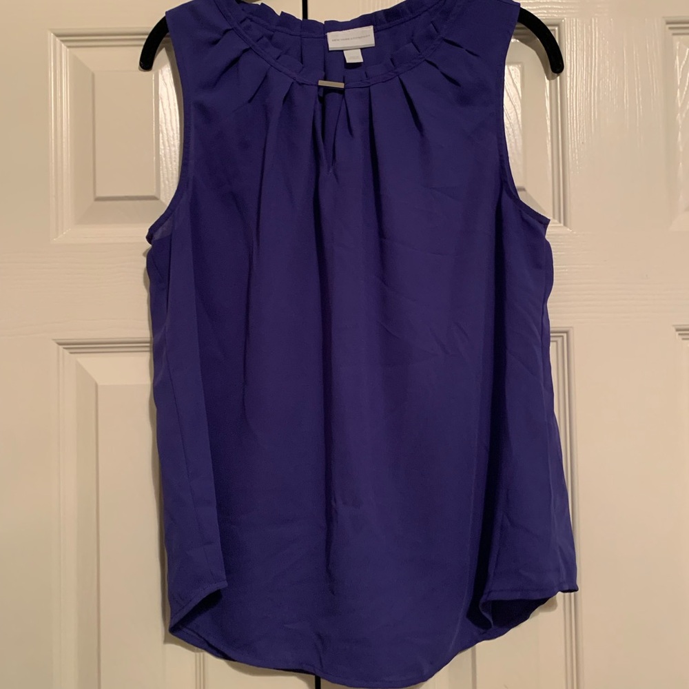 New York & Company Purple Sleeveless Blouse